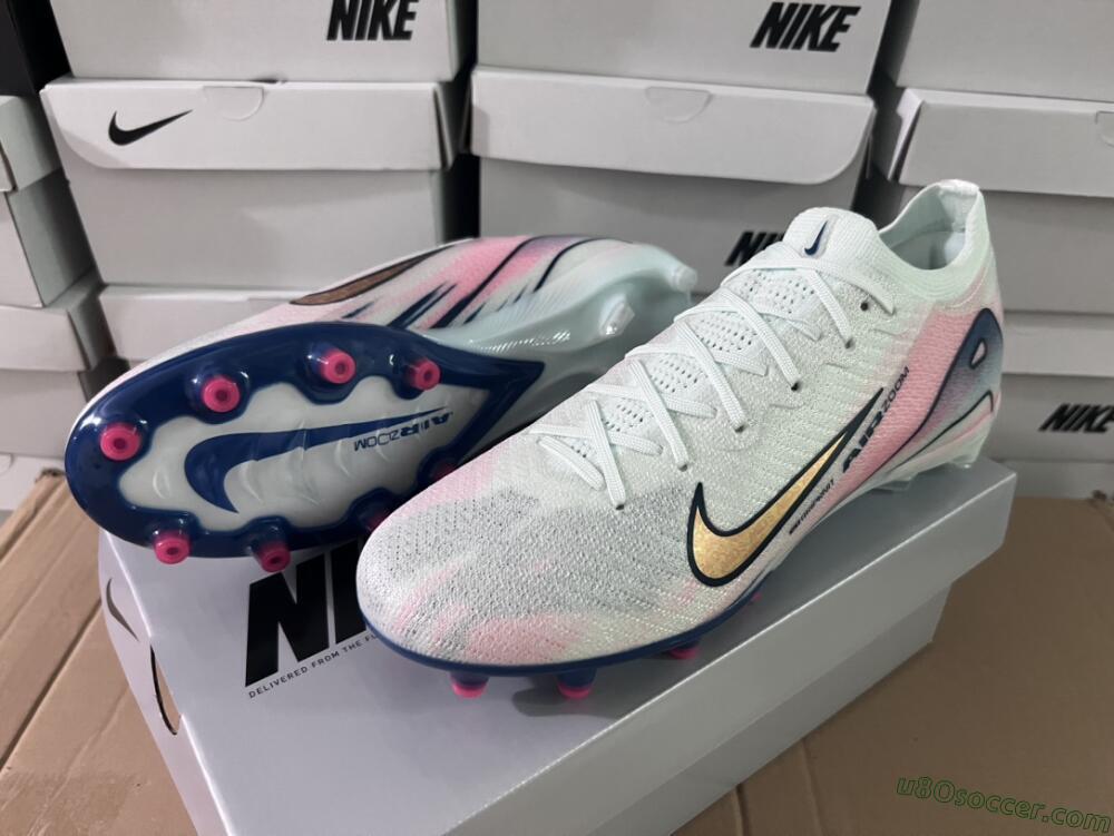 Nike Air Zoom Mercurial Vapor 16 Elite AG Artificial Grass Soccer Cleats - Jade/Yellow/Pink/Blue