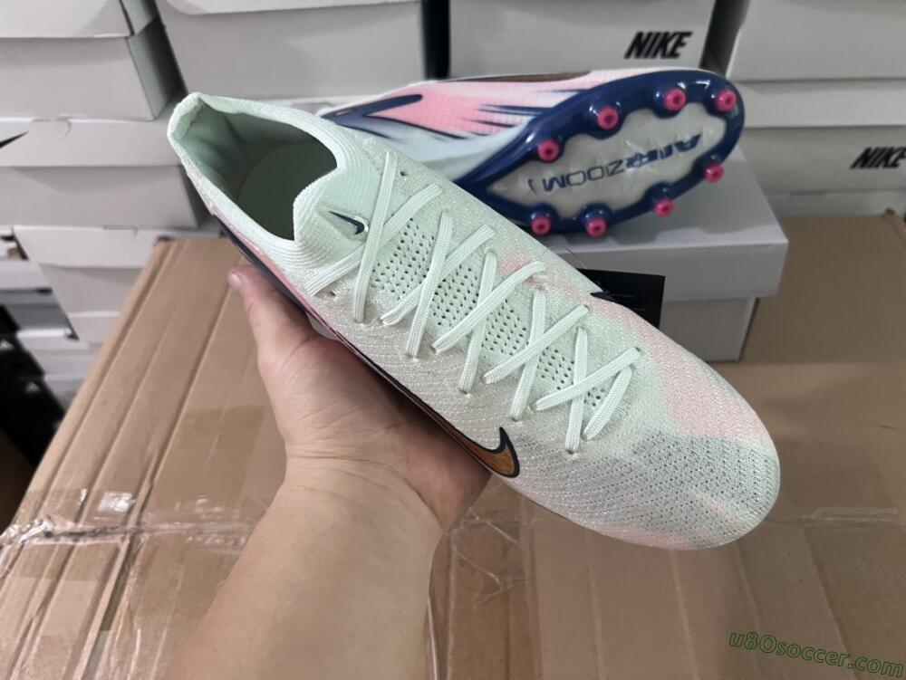 Nike Air Zoom Mercurial Vapor 16 Elite AG Artificial Grass Soccer Cleats - Jade/Yellow/Pink/Blue