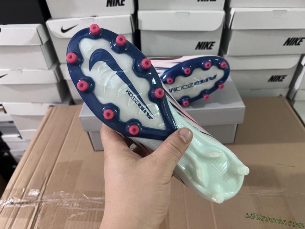 Nike Air Zoom Mercurial Vapor 16 Elite AG Artificial Grass Soccer Cleats - Jade/Yellow/Pink/Blue