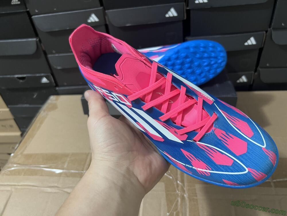 Adidas F50 Elite TF Artificial Turf Soccer Shoes - Blue/Pink/White