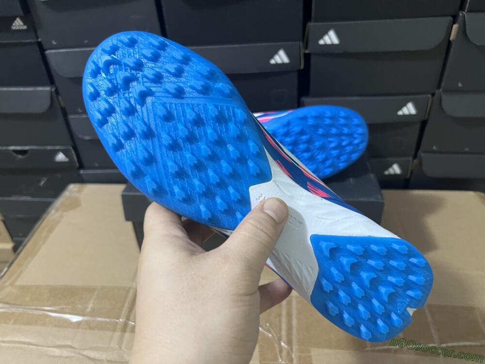 Adidas F50 Elite TF Artificial Turf Soccer Shoes - Blue/Pink/White