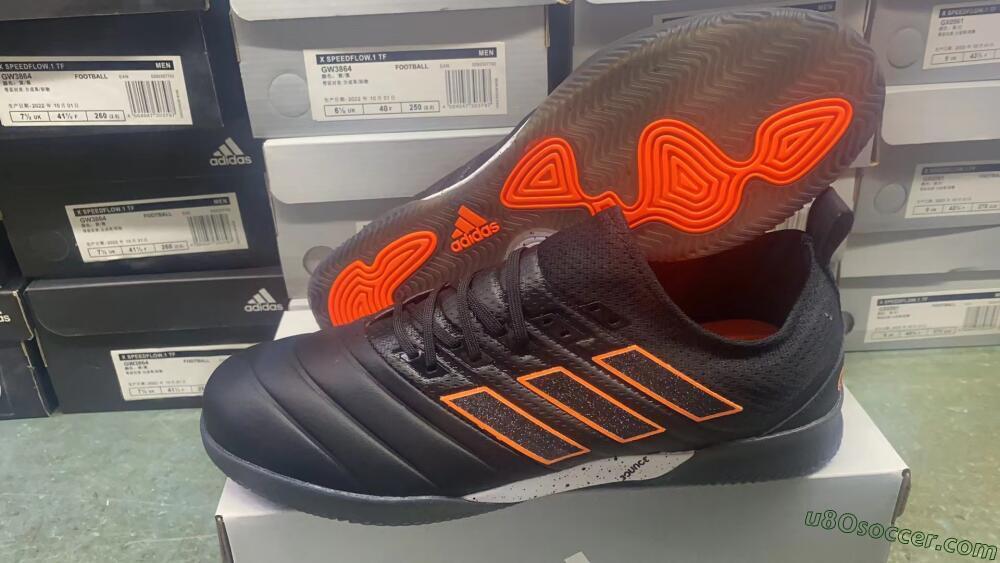 Adidas Copa Tango 20.1 IC Indoor & Futsal Soccer Shoes - Black/Orange
