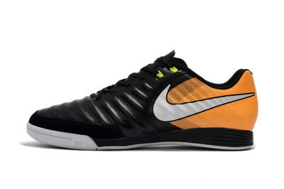 Nike Tiempo Ligera 4 IC Indoor & Futsal Soccer Shoes - Black/Orange/White