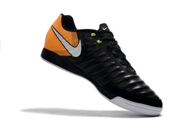 Nike Tiempo Ligera 4 IC Indoor & Futsal Soccer Shoes - Black/Orange/White