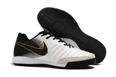 Nike Tiempo Ligera 4 IC Indoor & Futsal Soccer Shoes - White/Black/Gold