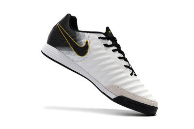 Nike Tiempo Ligera 4 IC Indoor & Futsal Soccer Shoes - White/Black/Gold