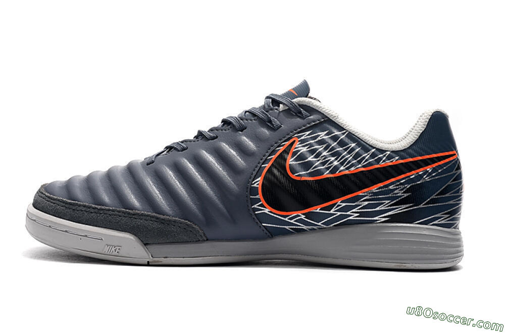 Nike Tiempo Ligera 4 IC Indoor & Futsal Soccer Shoes - Grey/Red/Black 2