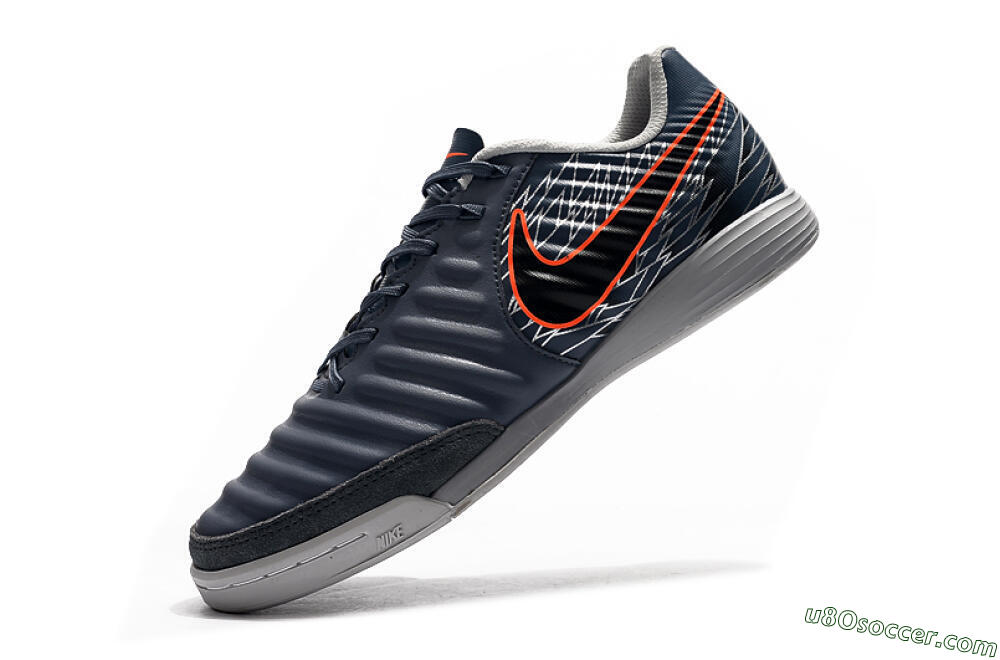 Nike Tiempo Ligera 4 IC Indoor & Futsal Soccer Shoes - Grey/Red/Black 8