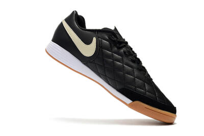 Nike Tiempo Ligera 4 10R IC Indoor & Futsal Soccer Shoes - Black/Beige/Brown