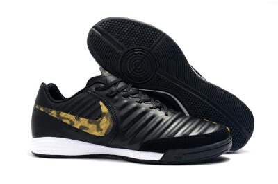 Nike Tiempo Ligera 4 IC Indoor & Futsal Soccer Shoes - Black/Gold/White