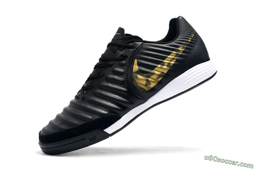 Nike Tiempo Ligera 4 IC Indoor & Futsal Soccer Shoes - Black/Gold/White 8