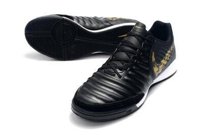 Nike Tiempo Ligera 4 IC Indoor & Futsal Soccer Shoes - Black/Gold/White