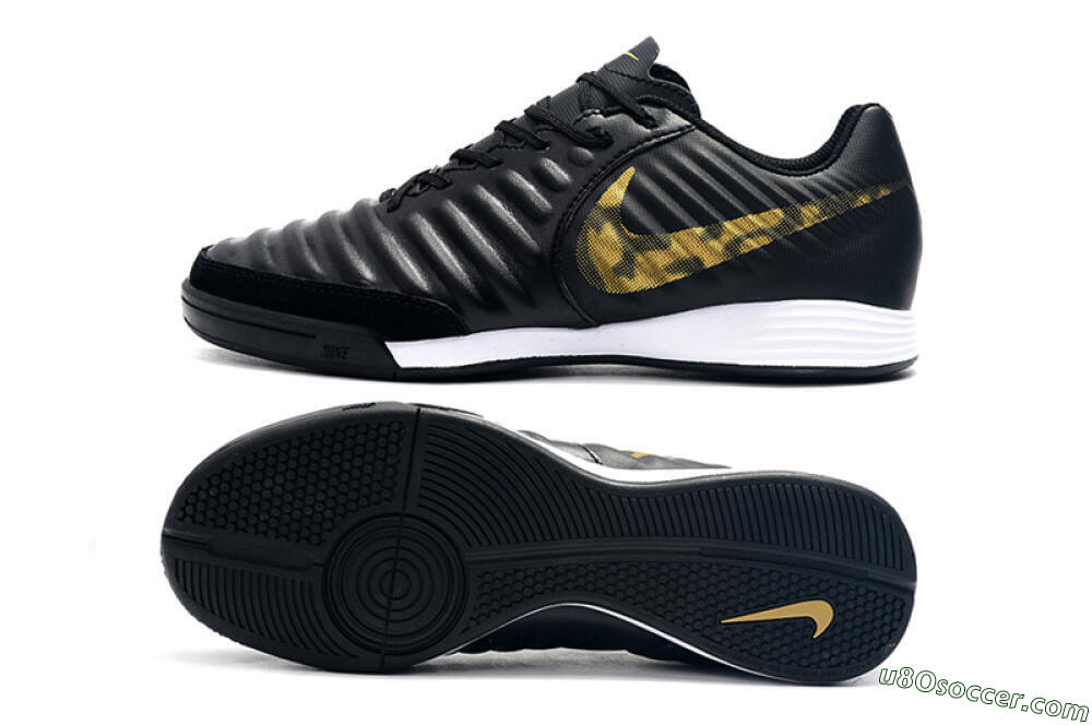 Nike Tiempo Ligera 4 IC Indoor & Futsal Soccer Shoes - Black/Gold/White 0