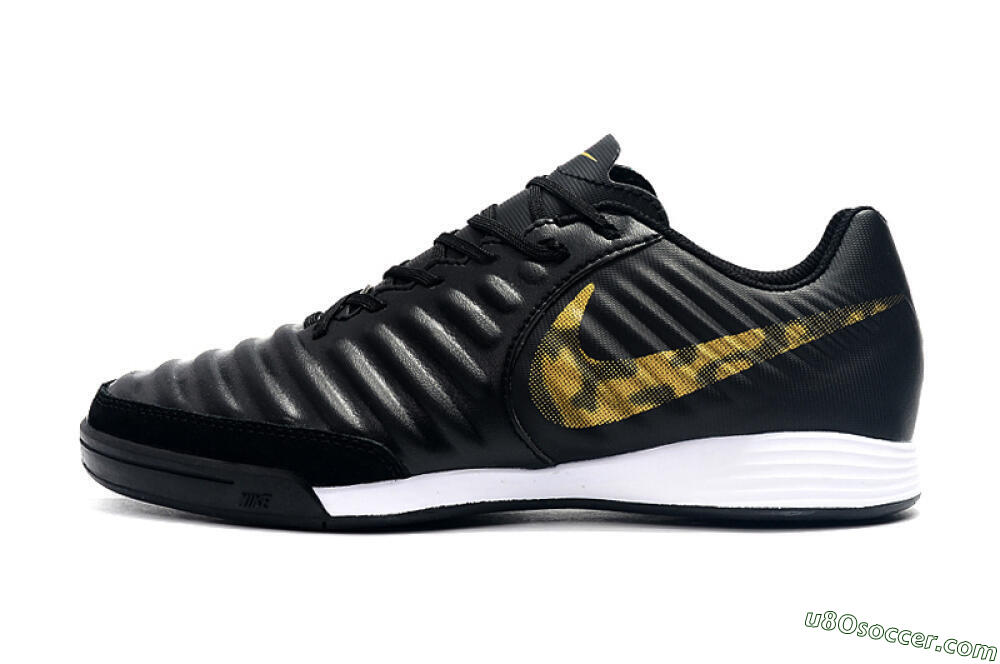 Nike Tiempo Ligera 4 IC Indoor & Futsal Soccer Shoes - Black/Gold/White 2