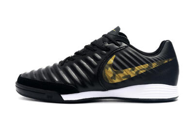 Nike Tiempo Ligera 4 IC Indoor & Futsal Soccer Shoes - Black/Gold/White