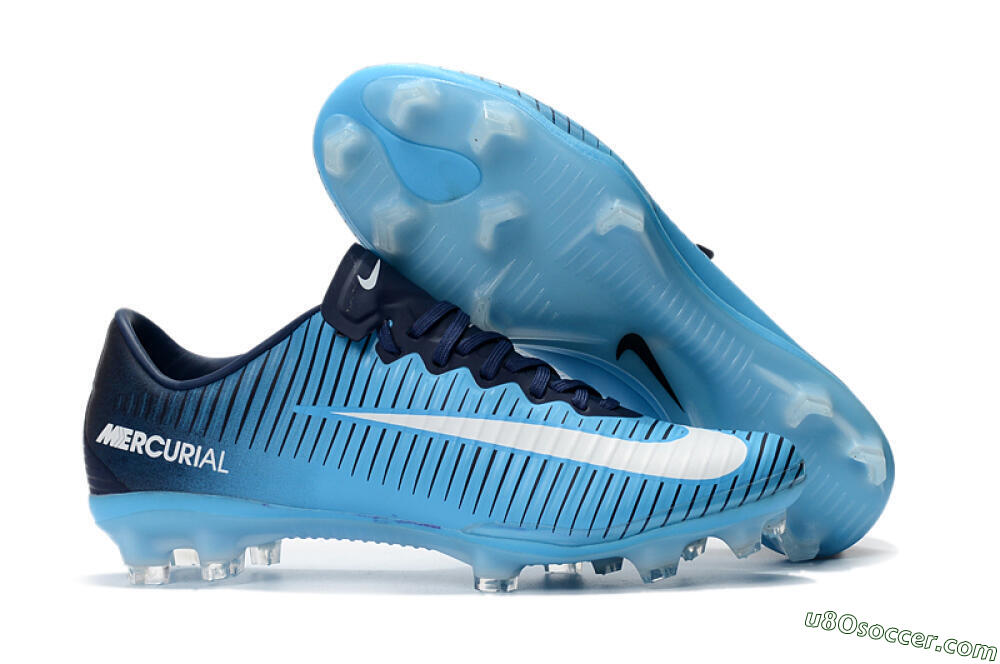 Nike Mercurial Vapor 11 FG Firm Ground Soccer Cleats - Blue/White/Black 1