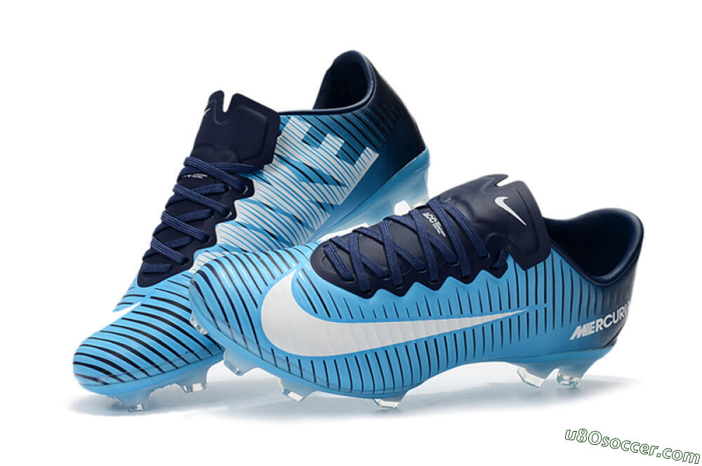 Nike Mercurial Vapor 11 FG Firm Ground Soccer Cleats - Blue/White/Black 6