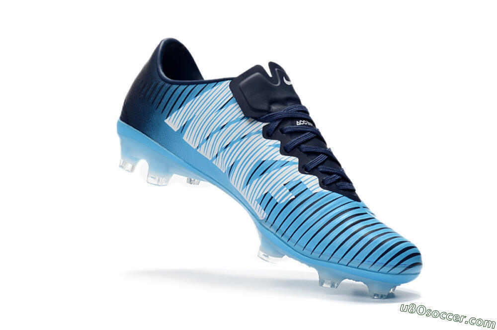 Nike Mercurial Vapor 11 FG Firm Ground Soccer Cleats - Blue/White/Black 7