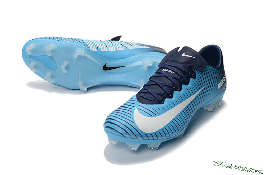 Nike Mercurial Vapor 11 FG Firm Ground Soccer Cleats - Blue/White/Black 3