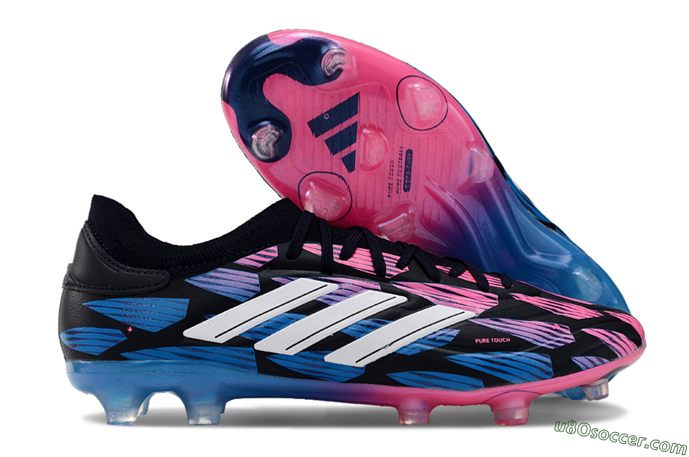 Adidas Copa Pure 2 FG Firm Ground Soccer Cleats - Black/Pink/Blue 1