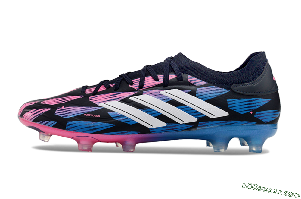 Adidas Copa Pure 2 FG Firm Ground Soccer Cleats - Black/Pink/Blue 2
