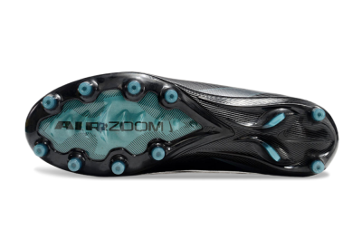 Nike Air Zoom Mercurial Vapor 16 Elite AG Artificial Grass Soccer Cleats - Black/Grey/Blue