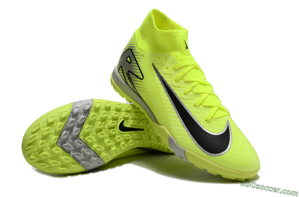 Nike Air Zoom Mercurial Superfly 10 Elite TF Artificial Turf Soccer Shoes - Yellow/Silver/Black 3