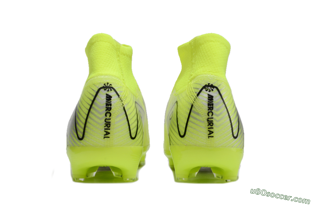 Nike Air Zoom Mercurial Superfly 10 Elite AG Artificial Grass Soccer Cleats - Yellow/Silver/Black 4