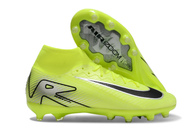 Nike Air Zoom Mercurial Superfly 10 Elite AG Artificial Grass Soccer Cleats - Yellow/Silver/Black