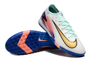 Nike Air Zoom Mercurial Vapor 16 Elite TF Artificial Turf Soccer Shoes - Jade/Pink/Blue