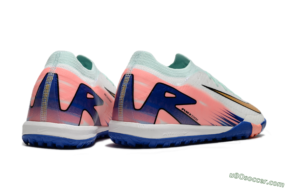 Nike Air Zoom Mercurial Vapor 16 Elite TF Artificial Turf Soccer Shoes - Jade/Pink/Blue 6