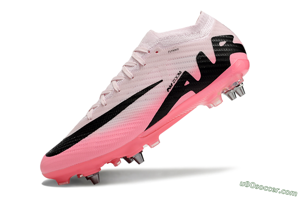 Nike Air Zoom Mercurial Vapor 15 Elite SG Soft Ground Soccer Cleats - Pink/Black 6