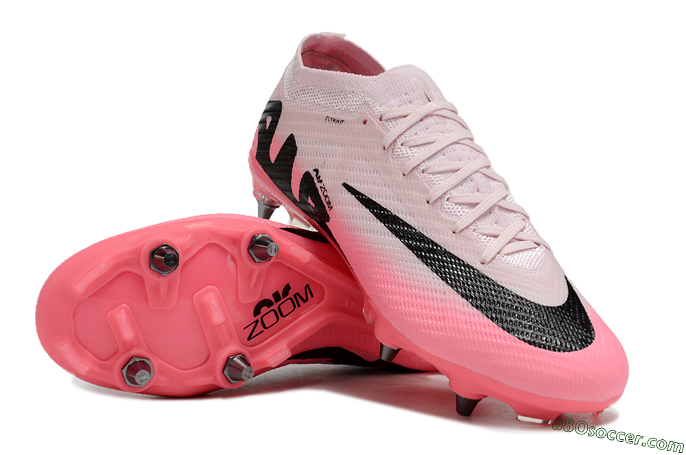 Nike Air Zoom Mercurial Vapor 15 Elite SG Soft Ground Soccer Cleats - Pink/Black 4