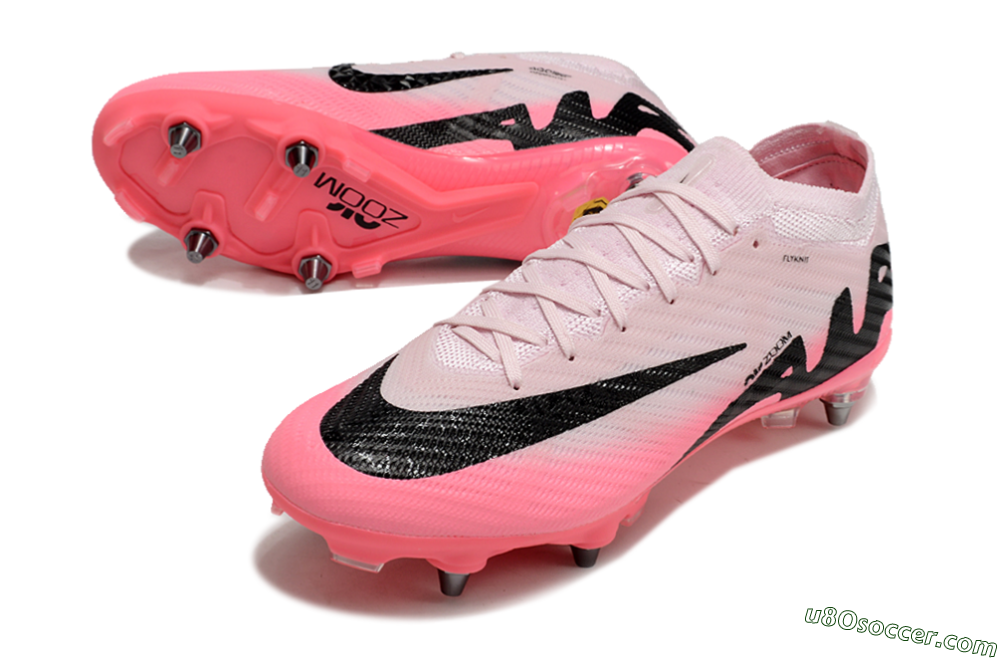 Nike Air Zoom Mercurial Vapor 15 Elite SG Soft Ground Soccer Cleats - Pink/Black 3