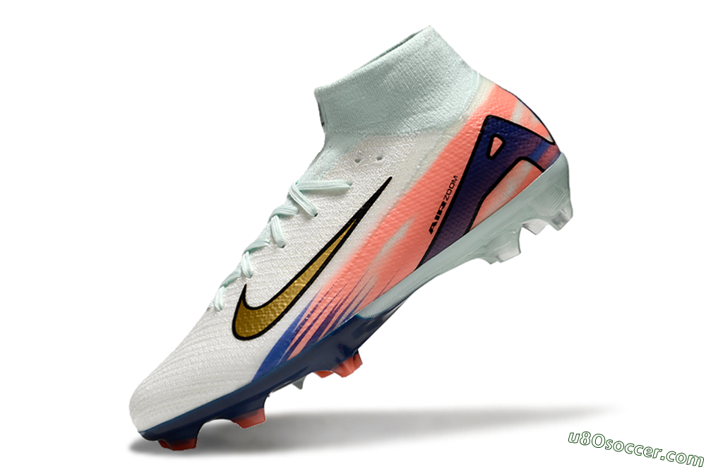 Nike Air Zoom Mercurial Superfly10 Elite FG Firm Ground Soccer Cleats - Jade/Pink/Blue 5