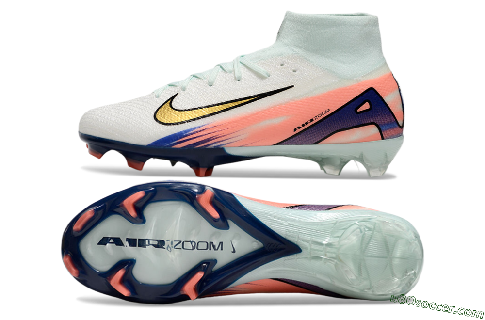 Nike Air Zoom Mercurial Superfly10 Elite FG Firm Ground Soccer Cleats - Jade/Pink/Blue 0