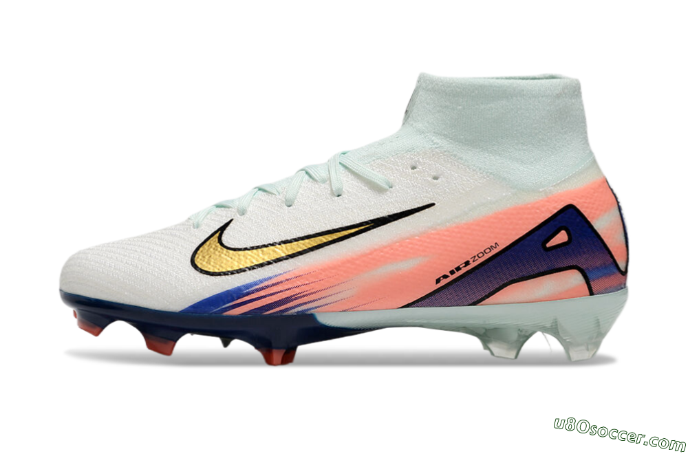 Nike Air Zoom Mercurial Superfly10 Elite FG Firm Ground Soccer Cleats - Jade/Pink/Blue 2