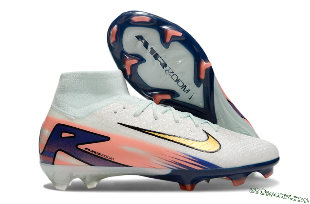 Nike Air Zoom Mercurial Superfly10 Elite FG Firm Ground Soccer Cleats - Jade/Pink/Blue 1