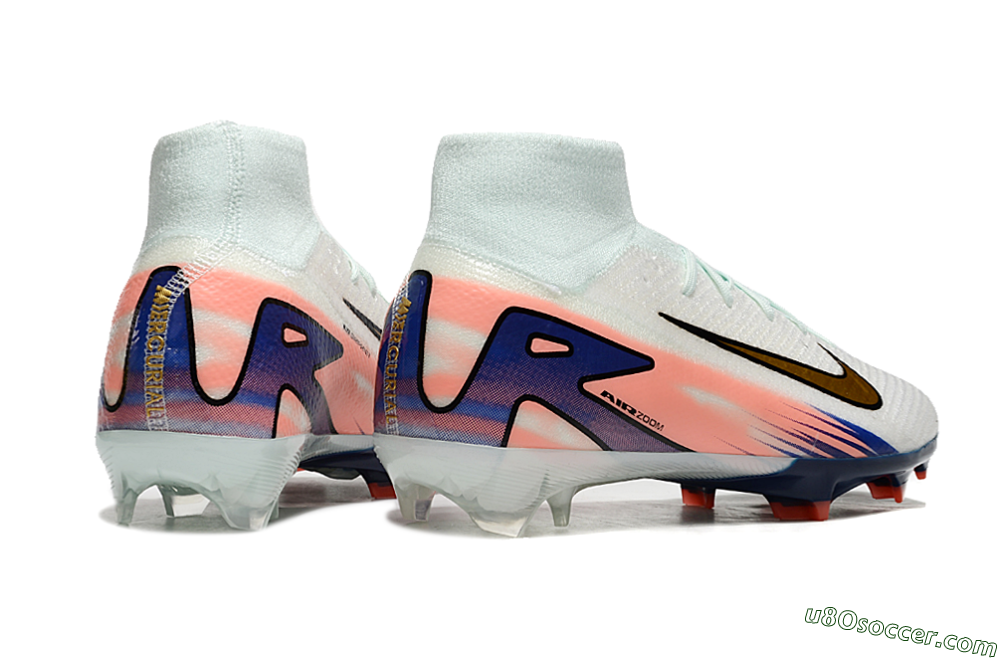 Nike Air Zoom Mercurial Superfly10 Elite FG Firm Ground Soccer Cleats - Jade/Pink/Blue 6
