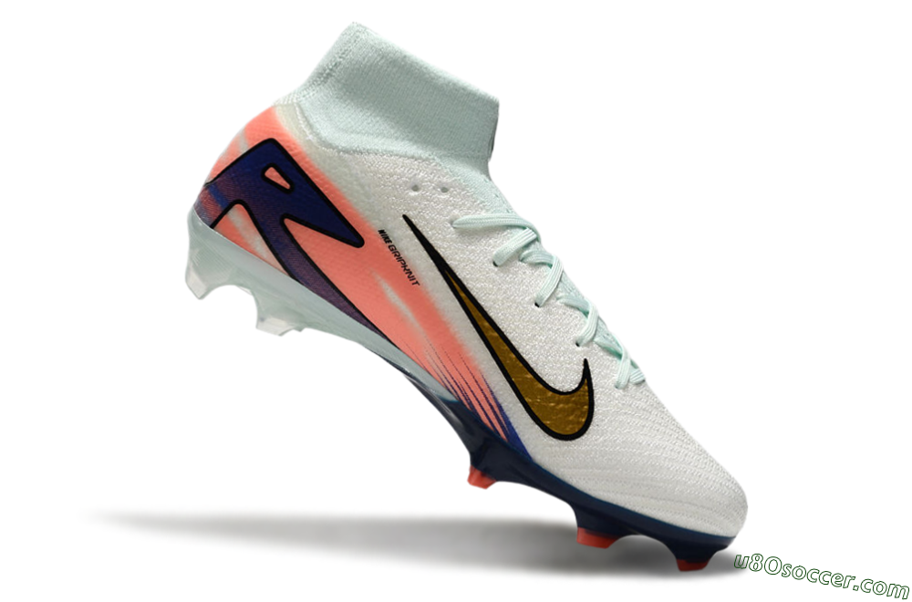 Nike Air Zoom Mercurial Superfly10 Elite FG Firm Ground Soccer Cleats - Jade/Pink/Blue 4