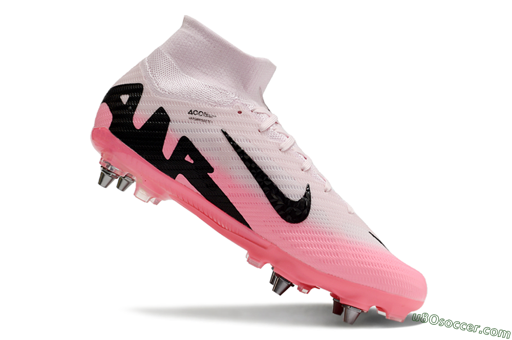 Nike Air Zoom Mercurial Superfly 9 Elite SG Soft Ground Soccer Cleats - Pink/Black 5