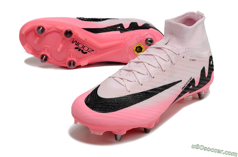 Nike Air Zoom Mercurial Superfly 9 Elite SG Soft Ground Soccer Cleats - Pink/Black 3