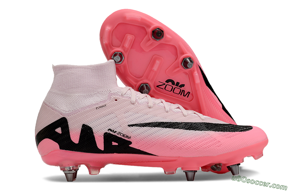 Nike Air Zoom Mercurial Superfly 9 Elite SG Soft Ground Soccer Cleats - Pink/Black 1