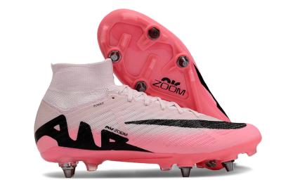 Nike Air Zoom Mercurial Superfly 9 Elite SG Soft Ground Soccer Cleats - Pink/Black