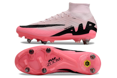 Nike Air Zoom Mercurial Superfly 9 Elite SG Soft Ground Soccer Cleats - Pink/Black