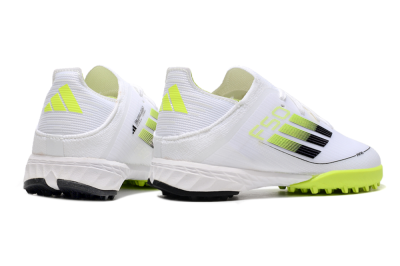 Kids Adidas F50 Elite TF Artificial Turf Soccer Shoes - White/Black/Green