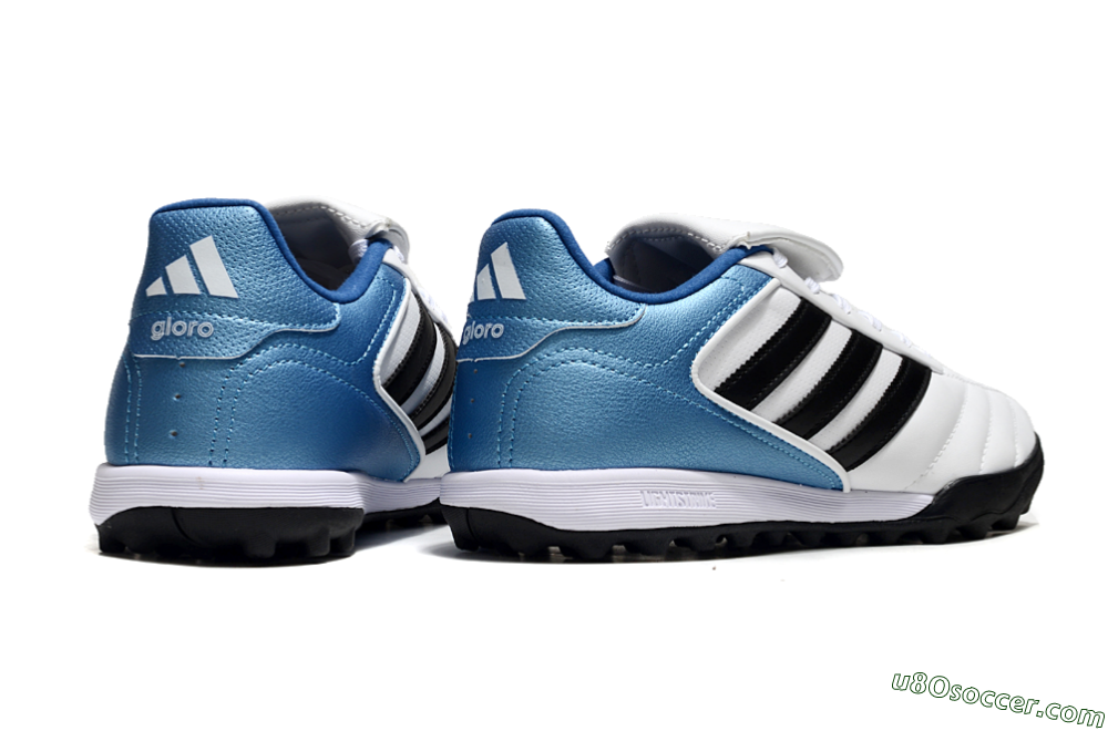 Adidas Copa Gloro 2 TF Artificial Turf Soccer Shoes - White/Black/Blue 6