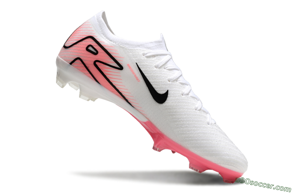 Nike Air Zoom Mercurial Vapor 16 Elite FG Firm Ground Soccer Cleats - White/Pink/Black 4
