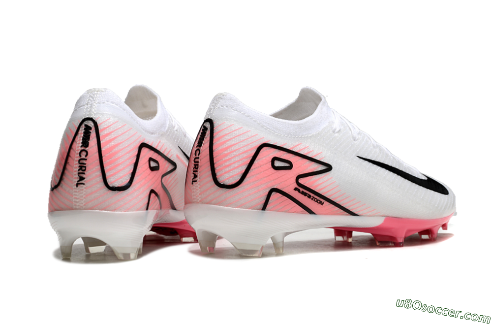 Nike Air Zoom Mercurial Vapor 16 Elite FG Firm Ground Soccer Cleats - White/Pink/Black 6