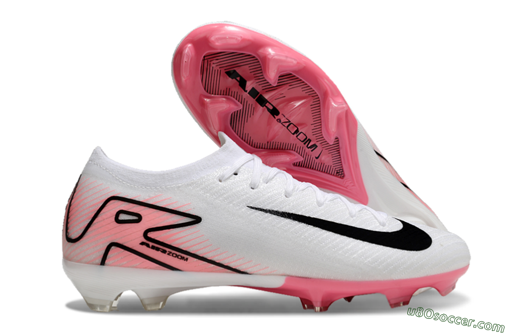 Nike Air Zoom Mercurial Vapor 16 Elite FG Firm Ground Soccer Cleats - White/Pink/Black 1